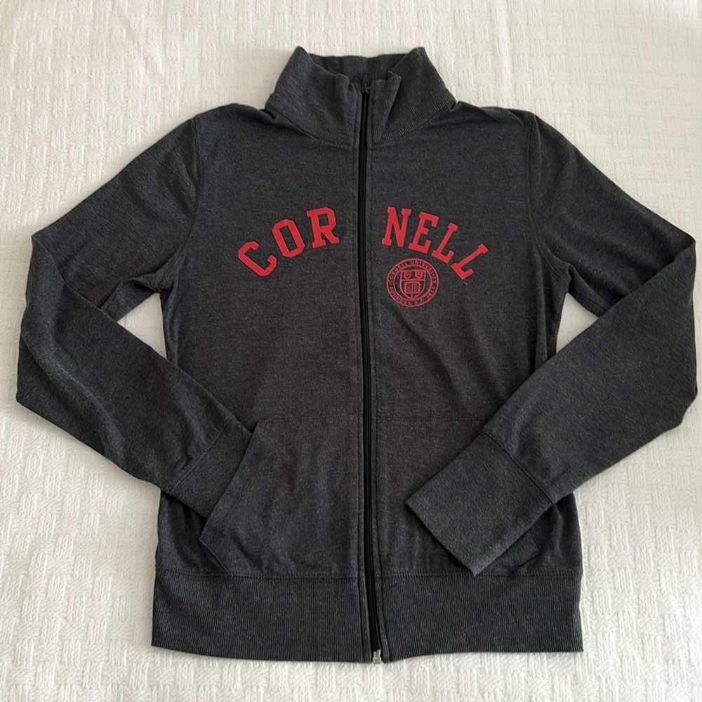 Cornell University Women’s Zip Front Lightweight Cotton Jersey Jacket (Large)